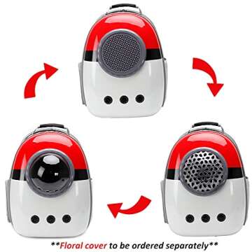 Back Expandable Cat Backpack Carrier, Fit up to 12 lbs, Hard Shell Window Pet Carrier Backpack for Cat and Small Puppy