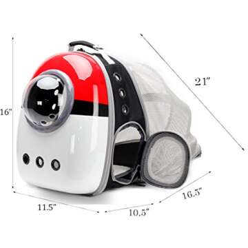 Back Expandable Cat Backpack Carrier, Fit up to 12 lbs, Hard Shell Window Pet Carrier Backpack for Cat and Small Puppy