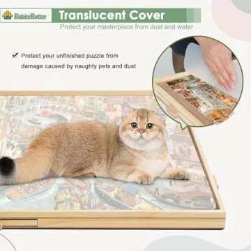 BuilderButler Rotating Puzzle Board with 6 Drawers