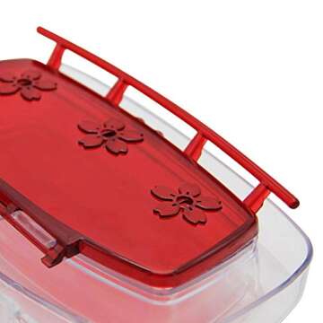 Juegoal Window Hummingbird Feeder, Bird Feeding Tray with 3 Feeding Stations, Outdoor Hummingbird Pe...