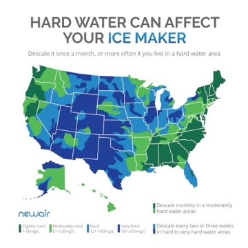 Newair Countertop Clear Ice Maker, 45lbs/Day Ice Cube Machine, Self-Cleaning Function and Custom Ice Thickness, Portable Ice Maker, 24H Timer, Ideal for Home Office and Outdoor Bar, Stainless Steel