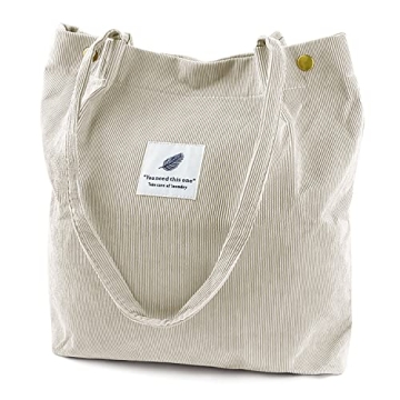 Ayieyill Corduroy Tote Bag Stylish and Practical