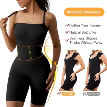 HOMETA Women's Bodysuit for Tummy Control and Sculpting