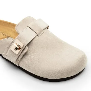 DREAM PAIRS Women's Comfortable Slip-On Clogs with Support