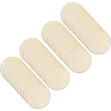 BCP 40-piece Round Wood Cutout Circles for Crafts