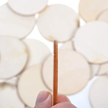 BCP 40-piece Round Wood Cutout Circles for Crafts