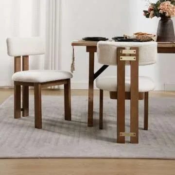 Stylish Boucle Dining Chairs Set of 2 for Modern Homes