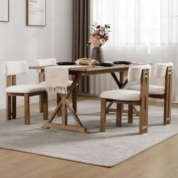 Stylish Boucle Dining Chairs Set of 2 for Modern Homes