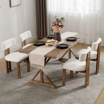 Stylish Boucle Dining Chairs Set of 2 for Modern Homes