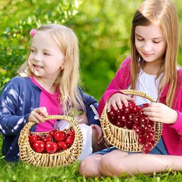Rattan Half-Moon Wicker Basket Set - 12 Stylish Baskets