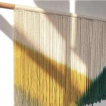 Flber 57" Tie-Dye Yarn Tapestry for Bohemian Decor