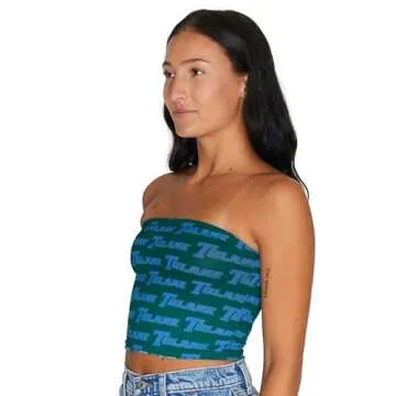 Stylish Tulane Roll Wave College Tube Top Tank Top