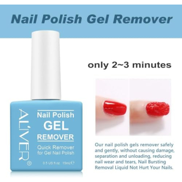 Gel Nail Polish Remover, (2PACK) Easily & Quickly Soak off Gel Polish No Need for Foil, Soaking or Wrapping, Remove Gel Nail Polish within 3-5 Minutes, Professional Nail Polish Remover 0.5 Fl Oz