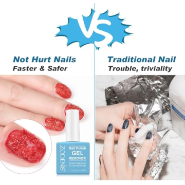 Gel Nail Polish Remover, (2PACK) Easily & Quickly Soak off Gel Polish No Need for Foil, Soaking or Wrapping, Remove Gel Nail Polish within 3-5 Minutes, Professional Nail Polish Remover 0.5 Fl Oz