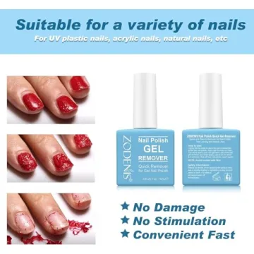 Gel Nail Polish Remover, (2PACK) Easily & Quickly Soak off Gel Polish No Need for Foil, Soaking or Wrapping, Remove Gel Nail Polish within 3-5 Minutes, Professional Nail Polish Remover 0.5 Fl Oz