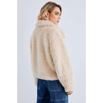 SUGAR POISON Long Sleeve Faux Fur Winter Coat