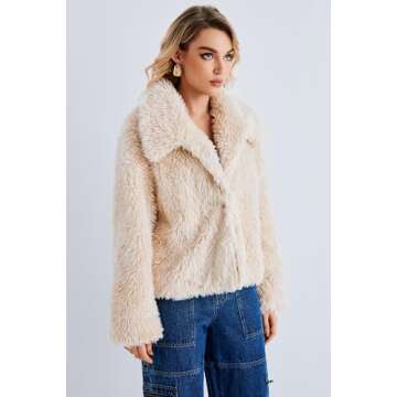 SUGAR POISON Long Sleeve Faux Fur Winter Coat