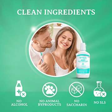 SprinJene Fluoride Free Mouthwash Alcohol Free for Fresh Breath Gum Health Dry Mouth Whitening Teeth w/Black Seed Oil & Zinc - All Natural Vegan Gluten Free Kosher Halal, SLS Free & Toxic Free