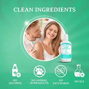 SprinJene Fluoride Free Mouthwash Alcohol Free for Fresh Breath Gum Health Dry Mouth Whitening Teeth w/Black Seed Oil & Zinc - All Natural Vegan Gluten Free Kosher Halal, SLS Free & Toxic Free