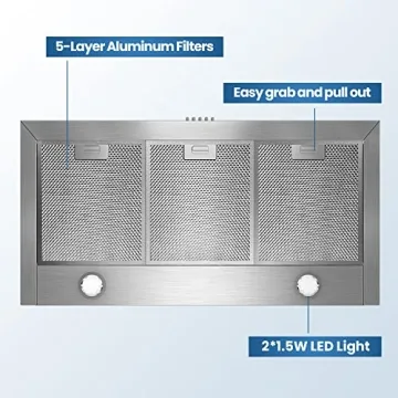 Comfee 36" Ducted/Ductless Range Hood with 350 CFM