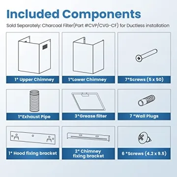 Comfee 36" Ducted/Ductless Range Hood with 350 CFM