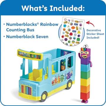 hand2mind Numberblocks Rainbow Counting Bus, Music Toys for Kids Ages 3-5, Toddler Musical Toys, Pla...