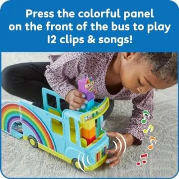 hand2mind Numberblocks Rainbow Counting Bus, Music Toys for Kids Ages 3-5, Toddler Musical Toys, Play Figure Playsets, Number Toys, Preschool Learning Toys, Math Toys, Birthday Gifts for Kids