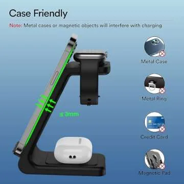 3-in-1 Wireless Charger for Apple Devices, Fast Charging Stand