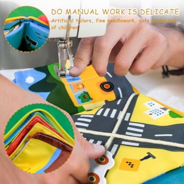 Richgv Interactive 3D Baby Cloth Books Touch Feel Crinkle Toys