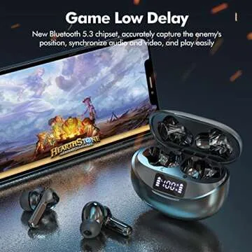 Bcaikair Wireless Earbuds 50H Playback & IPX7 Waterproof