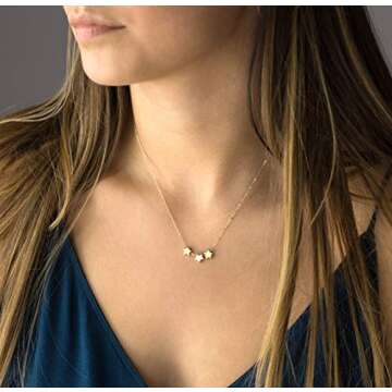 MEVECCO Lucky Star Pendant Necklaces,18k Gold Plated Three Stars Handmade Dainty Cute Chain Pendants...