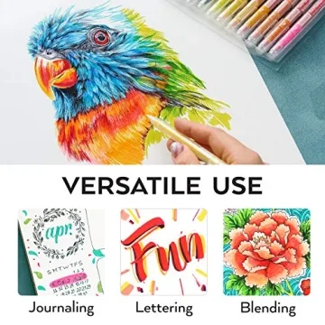 Arteza Dual Tip Brush Markers Set of 48 for Art & Coloring