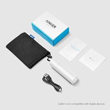 Anker PowerCore 5000 Portable Charger, Ultra-Compact 5000mAh External Battery with Fast-Charging Technology, Power Bank for iPhone, iPad, Samsung Galaxy and More