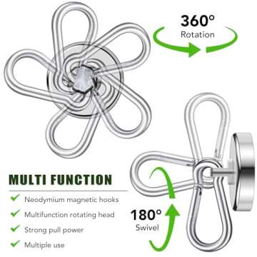 E BAVITE Magnetic Hooks with 100LBS Capacity for Versatile Use