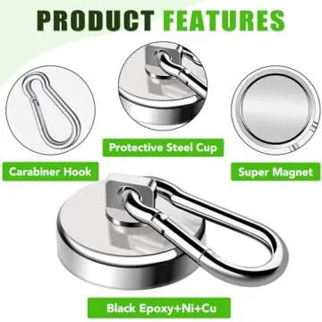 E BAVITE Magnetic Hooks with 100LBS Capacity for Versatile Use