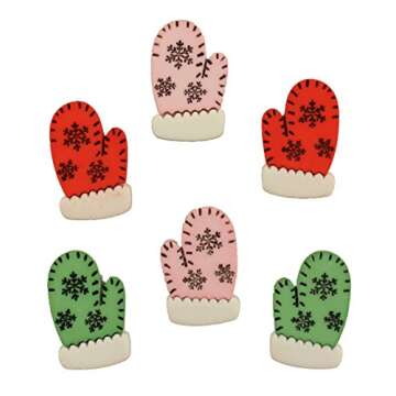 Buttons Galore and More Christmas Collection of Decorative Novelty Buttons Embellishments for Craft and Sewing DIY Holiday Projects (Mitten Medley)