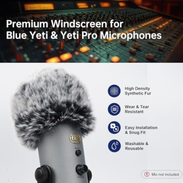 PhantAccy Pop Filter for Blue Yeti - Noise Reduction Windscreen