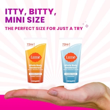 Lume Deodorant Mini Travel Size - 72 Hour Odor Control