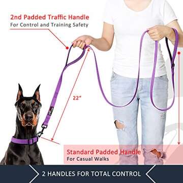Plutus Pet Dog Leash 6ft Long, Traffic Padded Two Handle, Heavy Duty, Reflective Double Handles Lead...