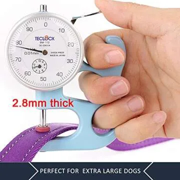 Plutus Pet Dog Leash 6ft Long, Traffic Padded Two Handle, Heavy Duty, Reflective Double Handles Lead for Control Safety Training, Leashes for Large Dogs or Medium Dogs, Dual Handles Leads (Purple)