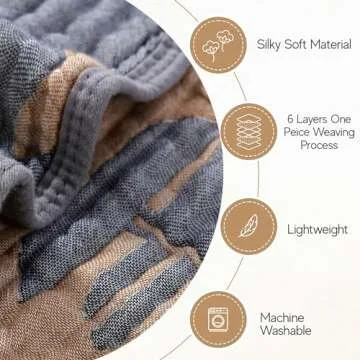 HardNok Ultra-Soft & Absorbent 6-Pack Muslin Baby Burp Cloths - 20x10 Inches, Perfect for Messy Mealtimes with Newborns & Infants. Easy-Clean & Reusable