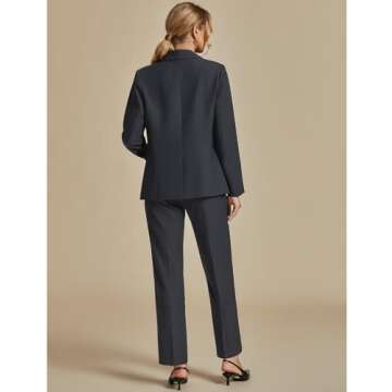 luvamia Business Casual Suits for Women Pants Sets Women 2 Piece Outfits Women Sets 2 Piece Outfits ...