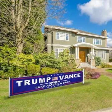 Trump Vance 2024 Banner,Donald Trump Vance 2024 Flag Large Banner Outdoor Decorations take American back Banner Garden Banner Sign Yard Advertising Outdoor & Indoor Hanging Decor 98" x 18"