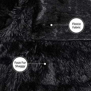 Tuddrom Faux Fur Throw Blanket 50x60 Reversible Cozy Style