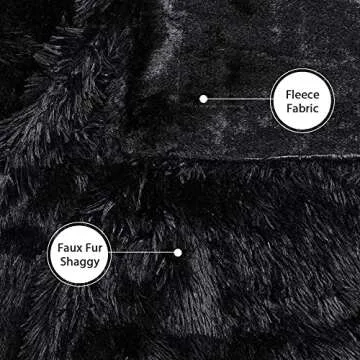 Tuddrom Faux Fur Throw Blanket 50x60 Reversible Cozy Style