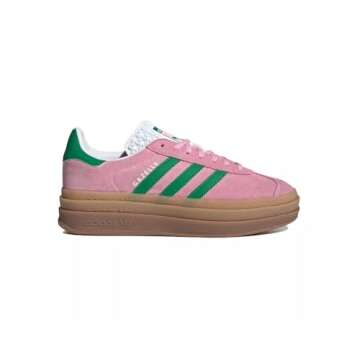 adidas Gazelle Bold Women's Sneakers in True Pink and Green