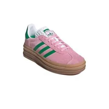 adidas Gazelle Bold Women's Sneakers in True Pink and Green