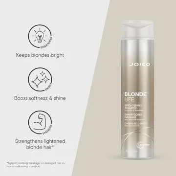 Joico Blonde Life Brightening Shampoo | For Blonde Hair | Add Softness & Smoothness | Sulfate Free | With Monoi & Tamanu Oil | 10.1 Fl Oz
