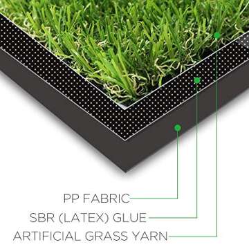 LITA Artificial Grass 3' x 10' (30 Square Feet) Realistic Fake Grass Deluxe Turf Synthetic Turf Thick Lawn Pet Turf -Perfect for Indoor/Outdoor Landscape (20mm high Pile) Customized