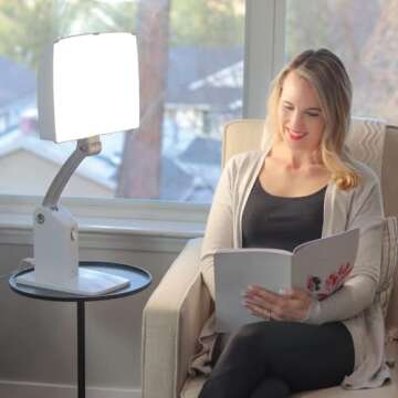 Carex Day-Light Sky Bright Light Therapy Lamp - 10,000 LUX Light Therapy Lamp at 12 Inches, Sunlight...